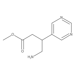 Methyl 4-amino-3-(pyrimidin-5-yl)butanoate结构式