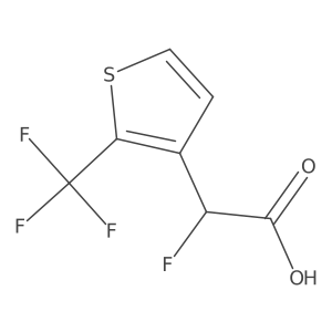 2-Fluoro-2-[2-(trifluoromethyl)thiophen-3-yl]acetic acid Structure