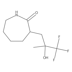 3-(3,3,3-Trifluoro-2-hydroxy-2-methylpropyl)azepan-2-one Structure