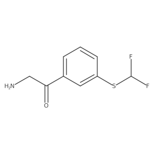 2-Amino-1-{3-[(difluoromethyl)sulfanyl]phenyl}ethan-1-one Structure