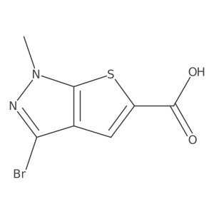 3-Bromo-1-methyl-1H-thieno[2,3-c]pyrazole-5-carboxylic acid Structure