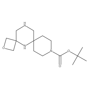 Tert-butyl 2-oxa-5,9,13-triazadispiro[3.1.56.34]tetradecane-9-carboxylate Structure