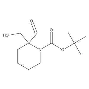 tert-Butyl 2-formyl-2-(hydroxymethyl)piperidine-1-carboxylate Structure