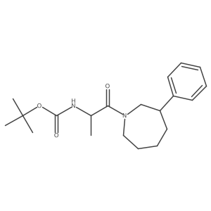 Tert-butyl (1-oxo-1-(3-phenylazepan-1-yl)propan-2-yl)carbamate Structure