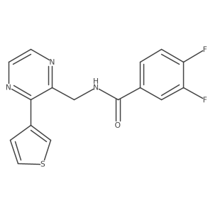 3,4-difluoro-N-((3-(thiophen-3-yl)pyrazin-2-yl)methyl)benzamide Structure