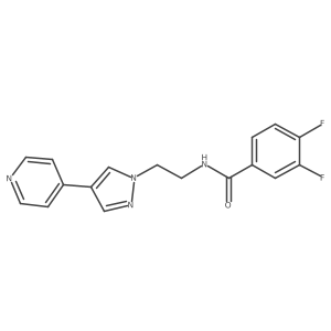 3,4-difluoro-N-{2-[4-(pyridin-4-yl)-1H-pyrazol-1-yl]ethyl}benzamide Structure