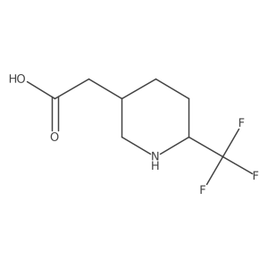 2-[6-(Trifluoromethyl)piperidin-3-yl]acetic acid Structure