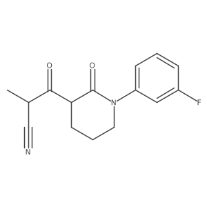 3-[1-(3-Fluorophenyl)-2-oxopiperidin-3-yl]-2-methyl-3-oxopropanenitrile结构式