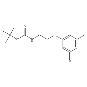 [2-(3-Bromo-5-fluoro-phenoxy)-ethyl]-carbamic acid tert-butyl ester Structure