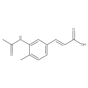 3-(3-Acetamido-4-methylphenyl)propenoic acid Structure