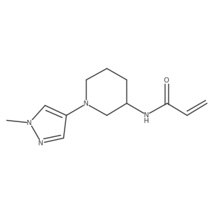 N-[1-(1-methyl-1H-pyrazol-4-yl)piperidin-3-yl]prop-2-enamide结构式