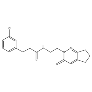 3-(3-chlorophenyl)-N-(2-(3-oxo-3,5,6,7-tetrahydro-2H-cyclopenta[c]pyridazin-2-yl)ethyl)propanamide结构式