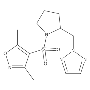2-({1-[(3,5-dimethyl-1,2-oxazol-4-yl)sulfonyl]pyrrolidin-2-yl}methyl)-2H-1,2,3-triazole结构式