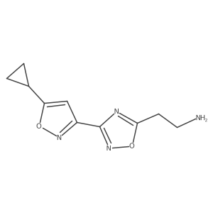 2-(3-(5-Cyclopropylisoxazol-3-yl)-1,2,4-oxadiazol-5-yl)ethan-1-amine Structure