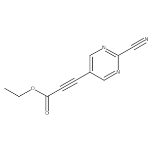 Ethyl 3-(2-cyanopyrimidin-5-yl)prop-2-ynoate结构式