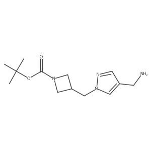 tert-butyl 3-{[4-(aminomethyl)-1H-pyrazol-1-yl]methyl}azetidine-1-carboxylate结构式