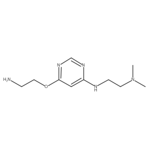 N1-(6-(2-aminoethoxy)pyrimidin-4-yl)-N2,N2-dimethylethane-1,2-diamine结构式