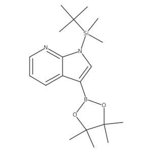 1-(tert-butyldimethylsilyl)-3-(tetramethyl-1,3,2-dioxaborolan-2-yl)-1H-pyrrolo[2,3-b]pyridine结构式