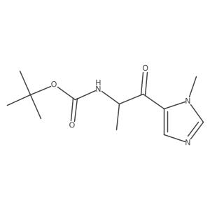 tert-butyl N-[(2R)-1-(1-methyl-1H-imidazol-5-yl)-1-oxopropan-2-yl]carbamate结构式