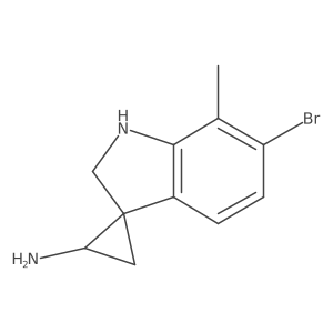 6'-Bromo-7'-methyl-1',2'-dihydrospiro[cyclopropane-1,3'-indole]-2-amine Structure