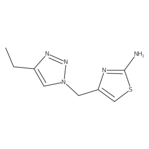 4-[(4-ethyl-1H-1,2,3-triazol-1-yl)methyl]-1,3-thiazol-2-amine Structure