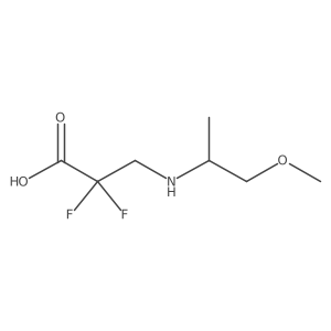 2,2-Difluoro-3-[(1-methoxypropan-2-yl)amino]propanoic acid Structure