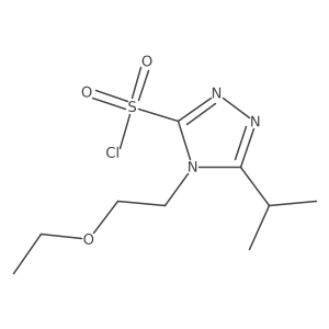 4-(2-ethoxyethyl)-5-(propan-2-yl)-4H-1,2,4-triazole-3-sulfonyl chloride结构式