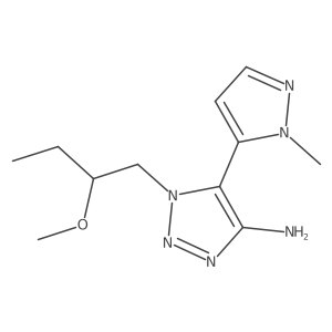 1-(2-methoxybutyl)-5-(1-methyl-1H-pyrazol-5-yl)-1H-1,2,3-triazol-4-amine结构式