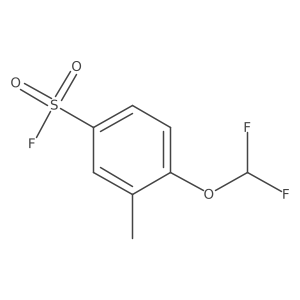 4-(Difluoromethoxy)-3-methylbenzene-1-sulfonyl fluoride结构式