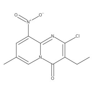 2-chloro-3-ethyl-7-methyl-9-nitro-4H-pyrido[1,2-a]pyrimidin-4-one Structure
