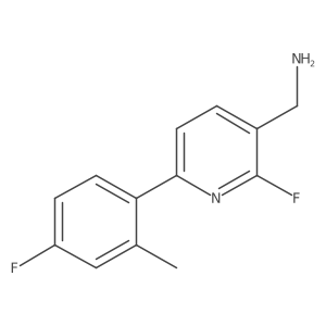 [2-Fluoro-6-(4-fluoro-2-methylphenyl)pyridin-3-yl]methanamine Structure