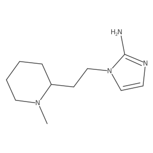 1-[2-(1-methylpiperidin-2-yl)ethyl]-1H-imidazol-2-amine结构式