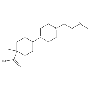 4-[4-(2-Methoxyethyl)piperazin-1-yl]-1-methylcyclohexane-1-carboxylic acid结构式