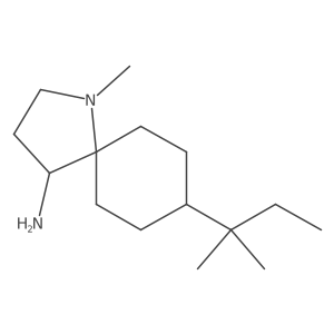 1-Methyl-8-(2-methylbutan-2-yl)-1-azaspiro[4.5]decan-4-amine结构式