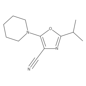 5-(Piperidin-1-yl)-2-(propan-2-yl)-1,3-oxazole-4-carbonitrile结构式