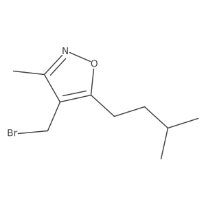 4-(Bromomethyl)-3-methyl-5-(3-methylbutyl)-1,2-oxazole结构式