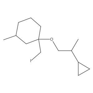 1-(2-Cyclopropylpropoxy)-1-(iodomethyl)-3-methylcyclohexane Structure