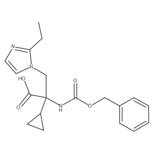 2-{[(benzyloxy)carbonyl]amino}-2-cyclopropyl-3-(2-ethyl-1H-imidazol-1-yl)propanoic acid Structure
