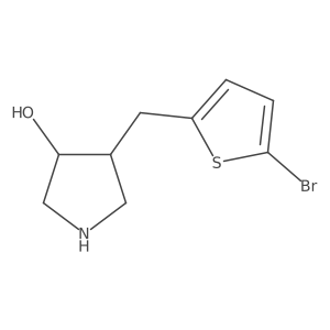 4-[(5-Bromothiophen-2-yl)methyl]pyrrolidin-3-ol Structure