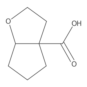 Rel-(3aR,6aS)-hexahydro-3aH-cyclopenta[b]furan-3a-carboxylic acid结构式