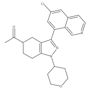 1-[3-(6-Chloro-8-isoquinolinyl)-1,4,6,7-tetrahydro-1-(tetrahydro-2H-pyran-4-yl)-5H-pyrazolo[4,3-c]pyridin-5-yl]ethanone Structure