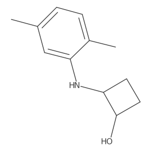 trans-2-[(2,5-Dimethylphenyl)amino]cyclobutan-1-ol结构式