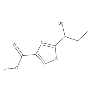 Methyl 2-(1-bromopropyl)-1,3-thiazole-4-carboxylate结构式
