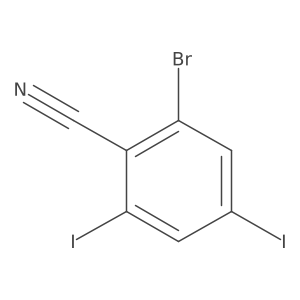 2-Bromo-4,6-diiodobenzonitrile结构式