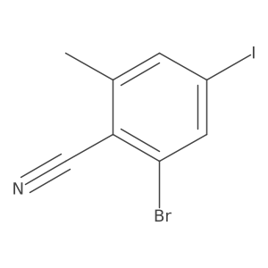 2-Bromo-4-iodo-6-methylbenzonitrile Structure
