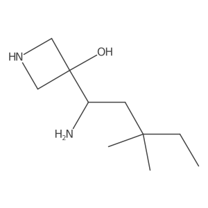 3-(1-Amino-3,3-dimethylpentyl)azetidin-3-ol Structure