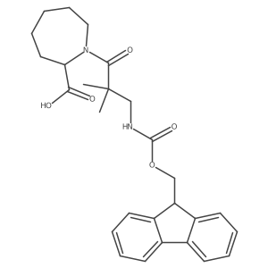 1-[3-({[(9H-fluoren-9-yl)methoxy]carbonyl}amino)-2,2-dimethylpropanoyl]azepane-2-carboxylic acid结构式