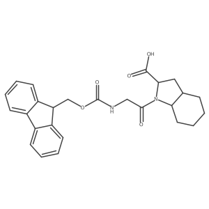 1-[2-({[(9H-fluoren-9-yl)methoxy]carbonyl}amino)acetyl]-octahydro-1H-indole-2-carboxylic acid结构式