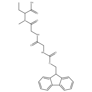 2-{2-[2-({[(9H-fluoren-9-yl)methoxy]carbonyl}amino)acetamido]-N-methylacetamido}butanoic acid结构式