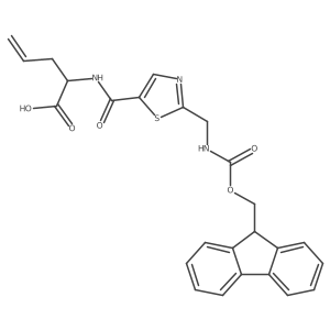2-({2-[({[(9H-fluoren-9-yl)methoxy]carbonyl}amino)methyl]-1,3-thiazol-5-yl}formamido)pent-4-enoic acid Structure